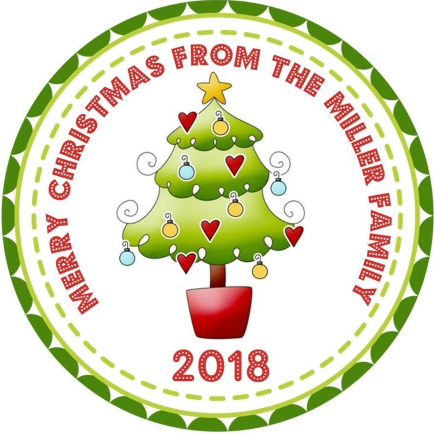 Red And Green Christmas Tree Stickers