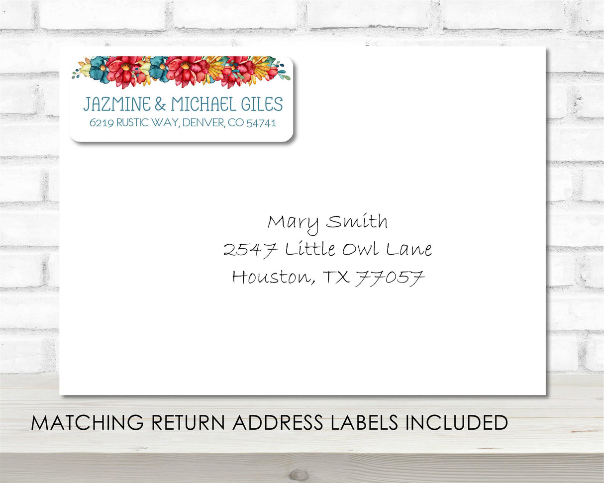 Rustic Wildflower Baby Shower By Mail Invitations