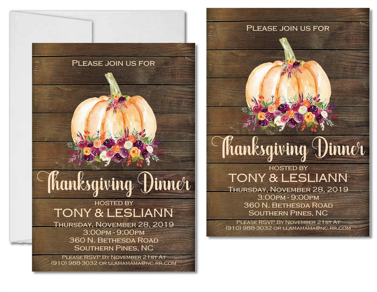 Thanksgiving Dinner Invitations