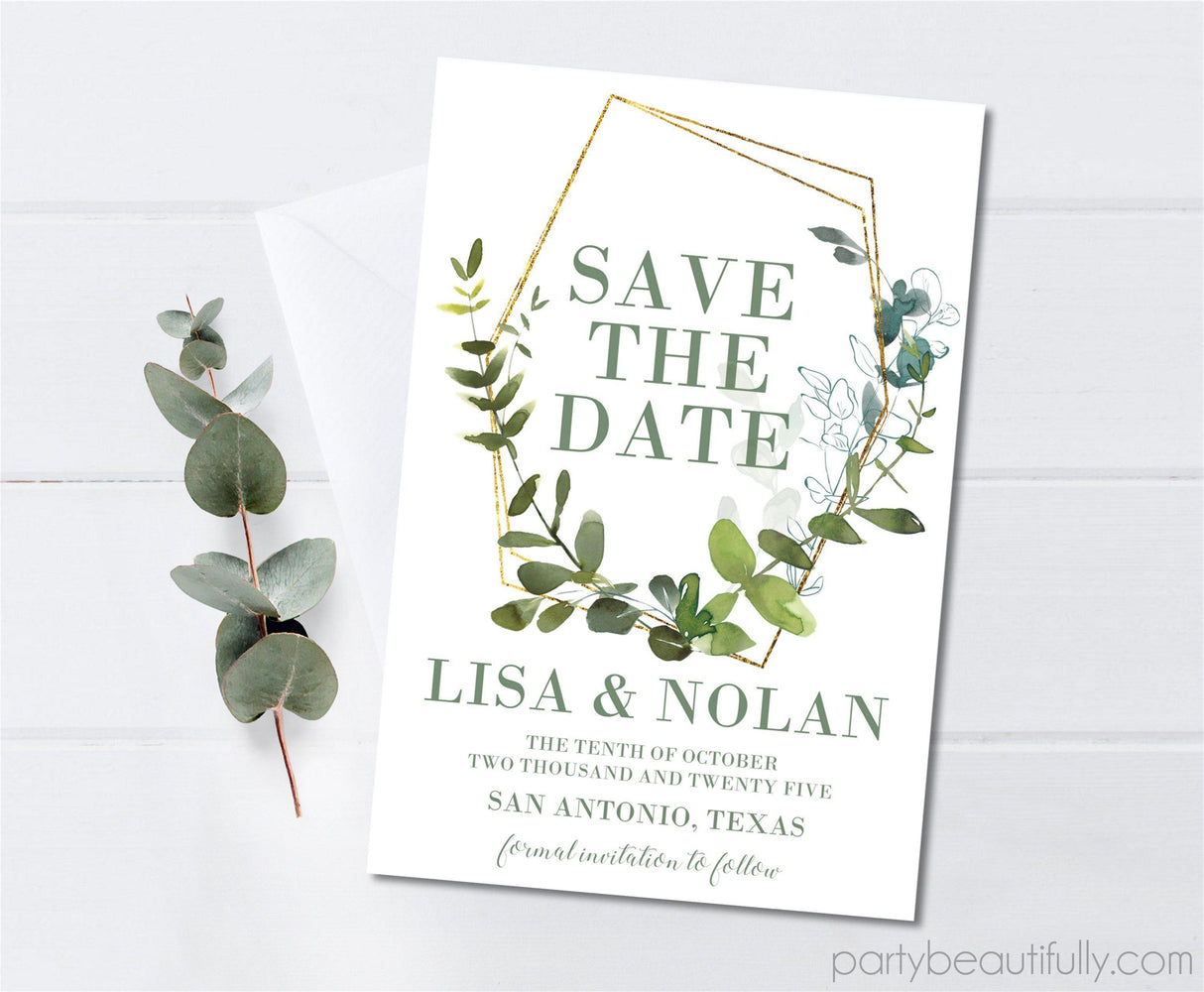 garden wedding save the date cards