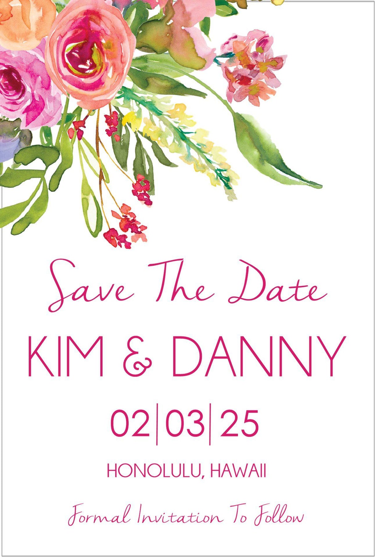 peach rose wedding save the dates elegant floral greenery theme