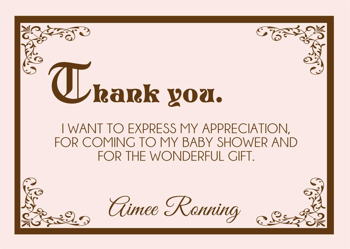 storybook baby shower thank you cards classic fairytale design