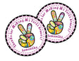 1970's Hippie Birthday Party Stickers