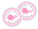 A Little Squirt baby shower favor label