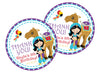 Aladdin Birthday Party Stickers Or Favor Tags
