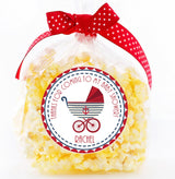 Anchor carriage baby shower sticker for boys