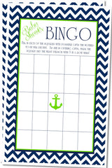 Anchor themed boy baby shower bingo PDF
