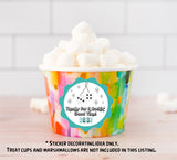 Aqua Personalized rock and roll party sticker