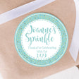Aqua baby sprinkle favor stickers