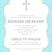 Aqua religious invitation for baptism christening or confirmation