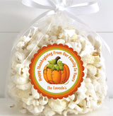 Autumn pumpkin favor sticker