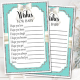 Baby & Co. Baby Shower Wish Cards Printable PDF Download