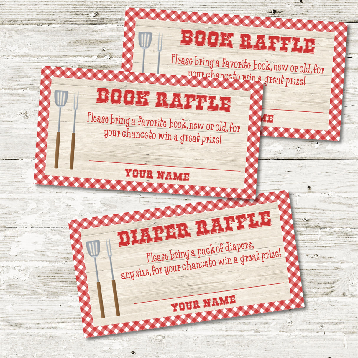 Baby Q Cookout Baby Shower Diaper Raffle Instant PDF