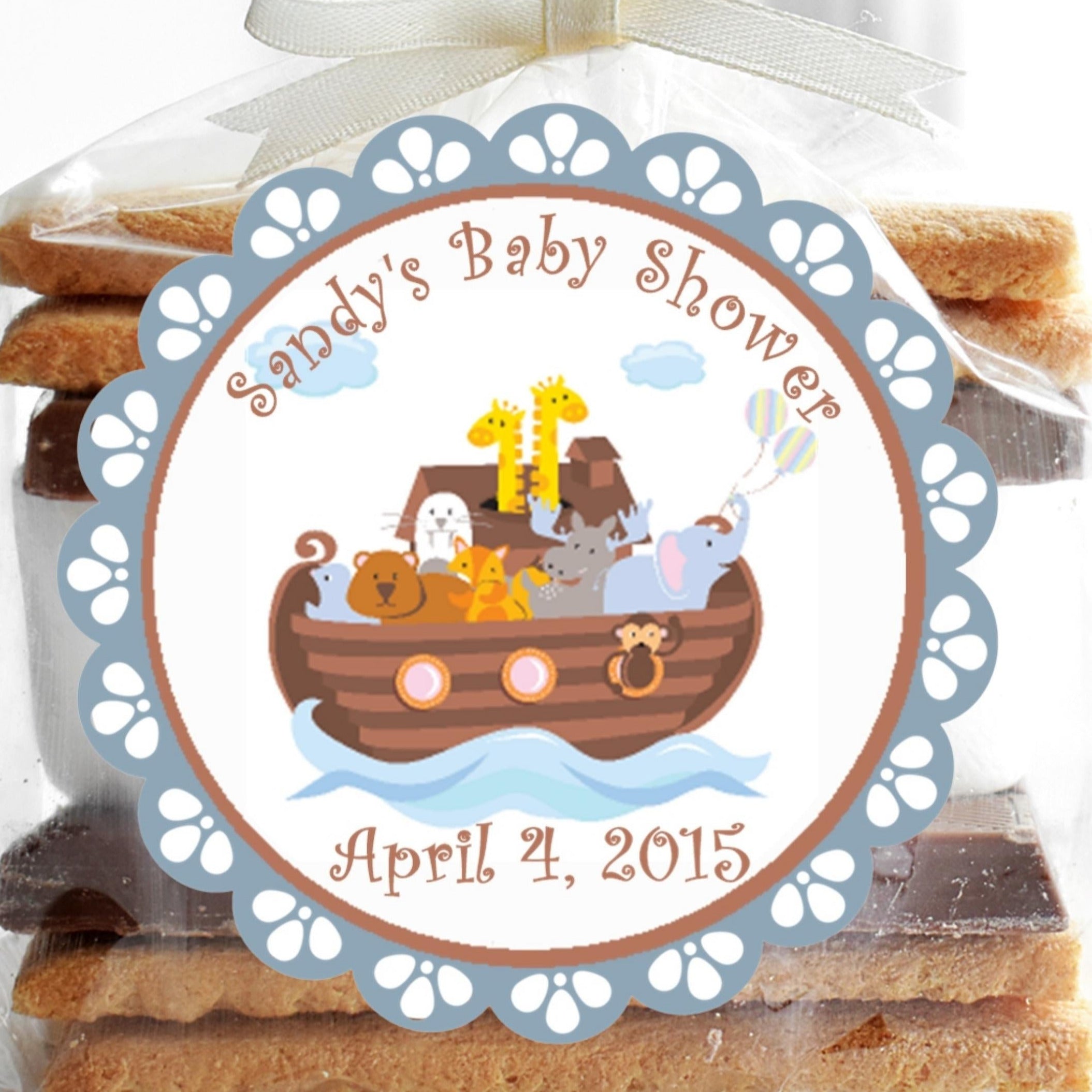 Noah's Ark Baby Shower Stickers