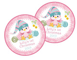 Baby first Christmas bird holiday sticker