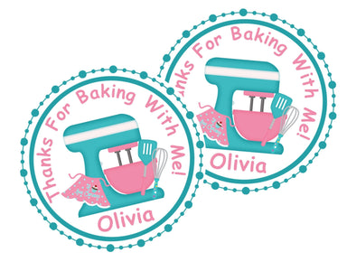 Baking Birthday Party Stickers