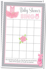 Ballet Baby Shower Bingo Cards
