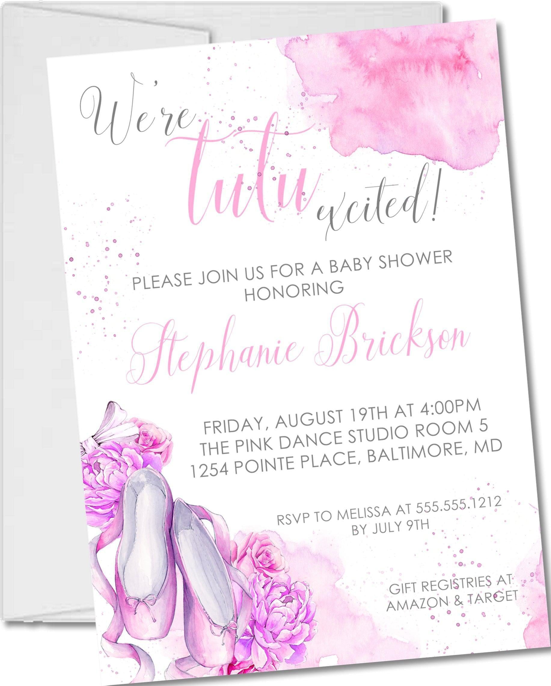Ballet Baby Shower Invitations