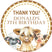 Barnyard party favor sticker personalized name