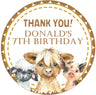 Barnyard party favor sticker personalized name