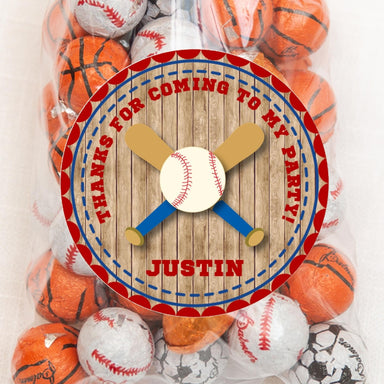 Baseball Birthday Party Stickers