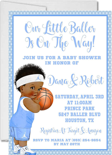 Basketball Baby Shower Invitations