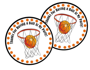 Basketball Birthday Party Stickers