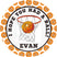 Basketball party sticker with net and personalized name