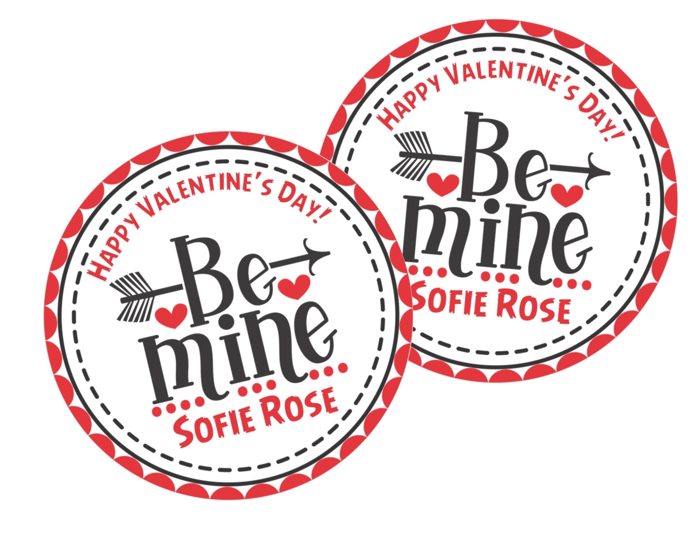 Be Mine Valentine's Day Stickers