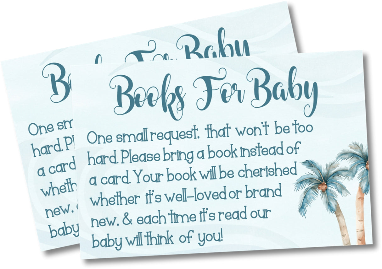 Beach Baby Shower Book Request Instant PDF