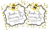 Bee baby shower sticker pattern design