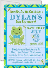 Frog Birthday Party Invitations