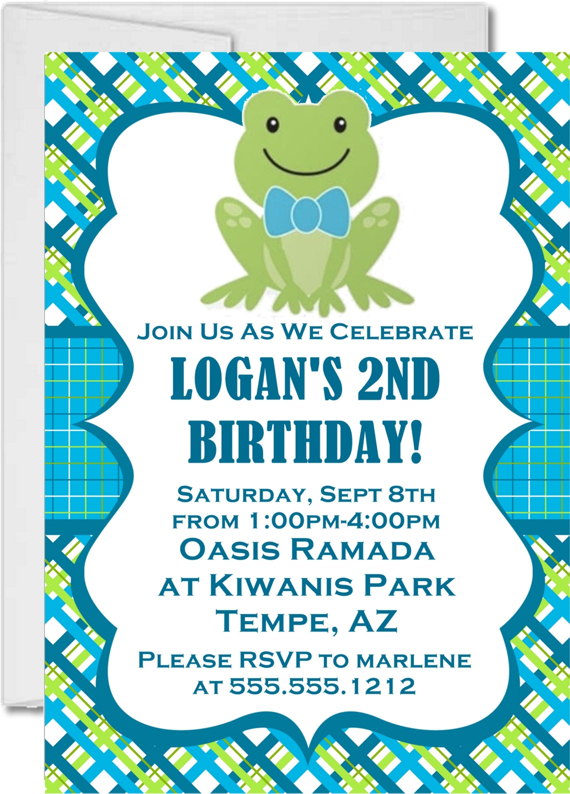 Frog Birthday Party Invitations