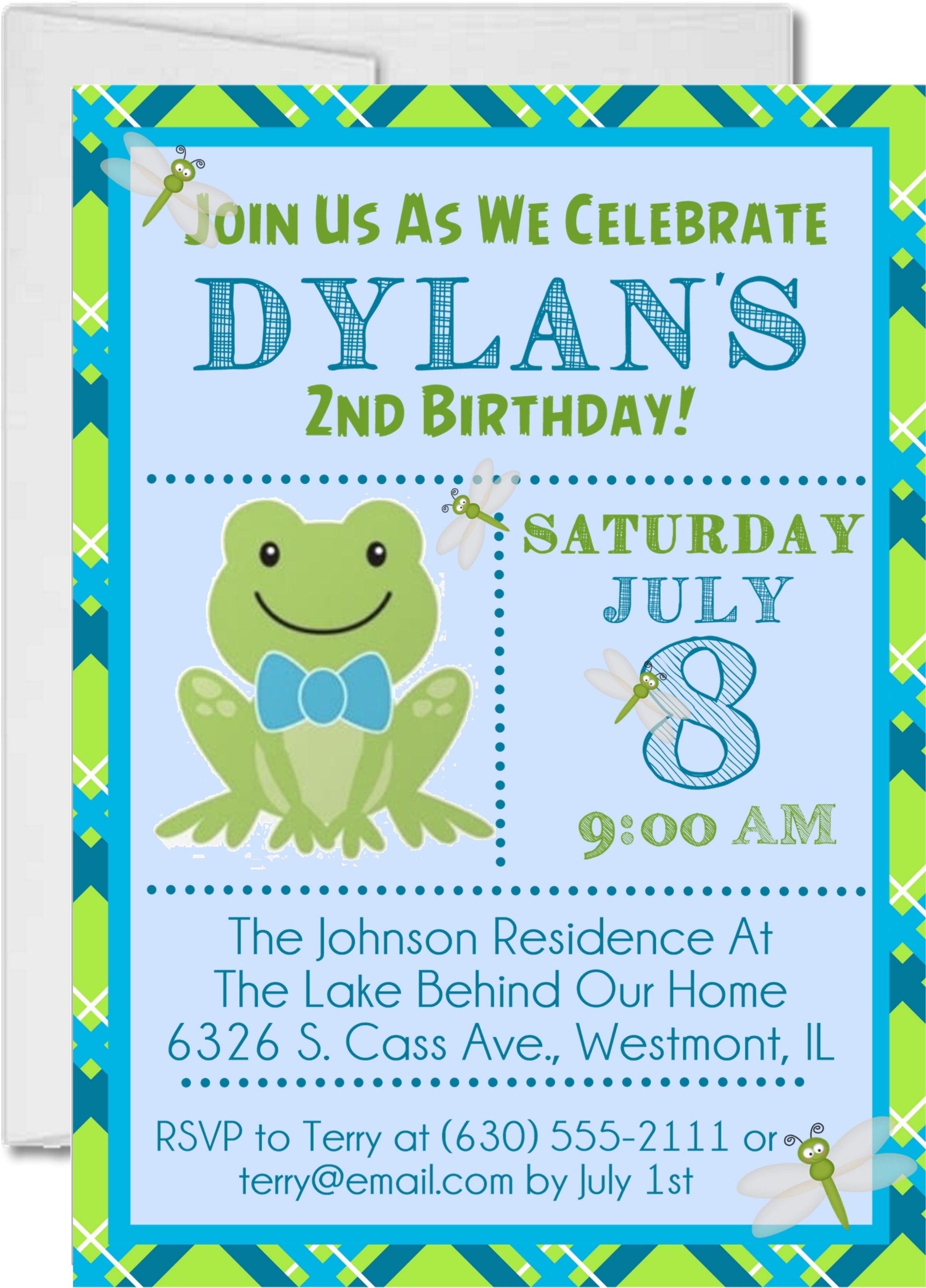 Frog Birthday Party Invitations