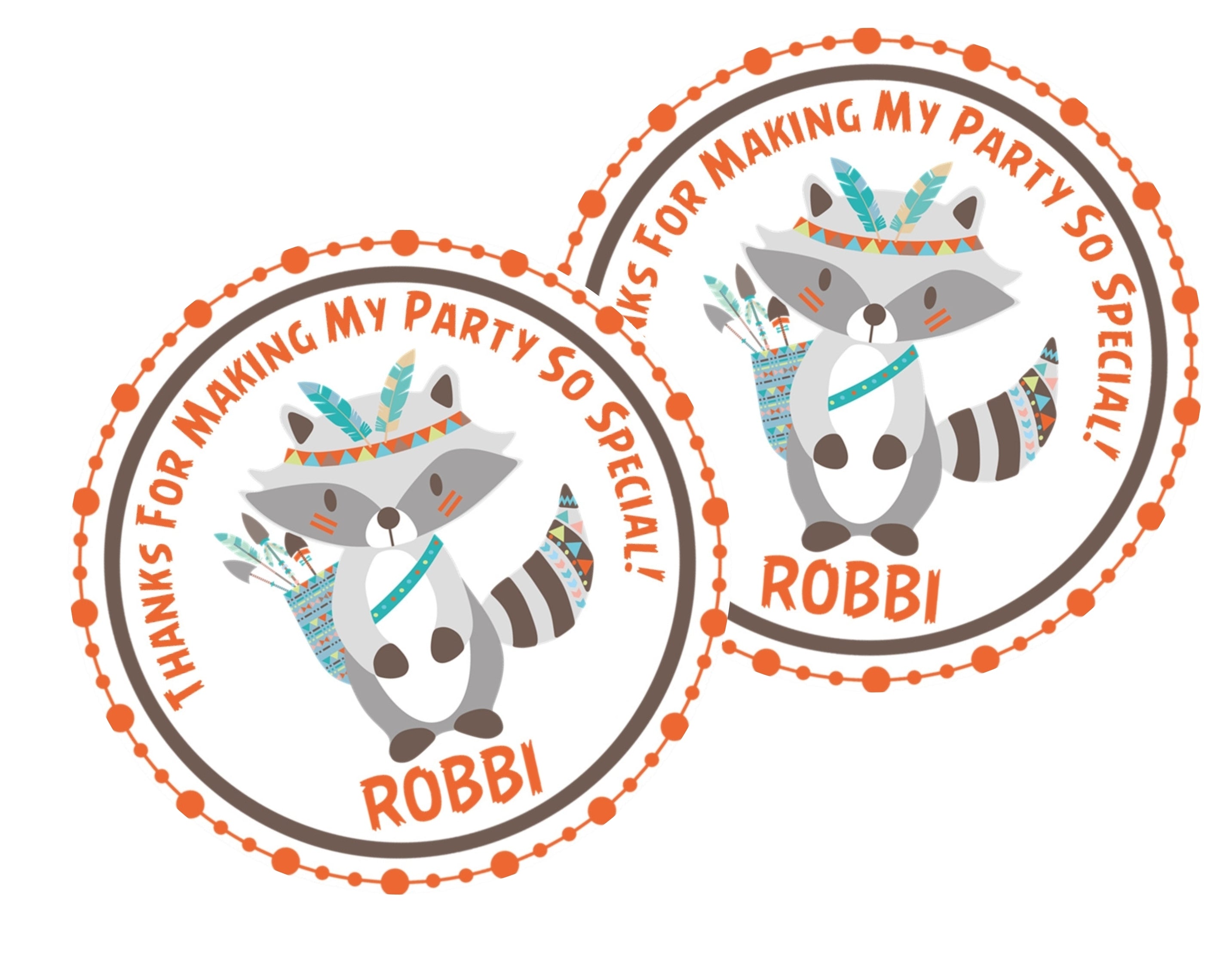 Tribal Woodland Owl Birthday Party Stickers
