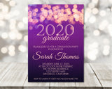 Bistro lights graduation celebration invitation design
