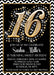 Black And Gold Sweet 16 Party Invitations