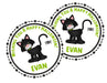 Black Cat Halloween Stickers