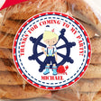 Blonde boys nautical birthday sticker