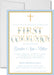 Blue And Gold First Communion Invitations