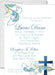 Blue And Gold Flourish Baptism Invitations