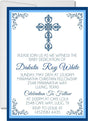 Blue And White Baby Dedication Invitations