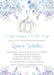 Blue & Lavender Fall Pumpkin Baby Shower Invitations