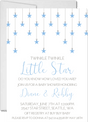 Blue Little Star Baby Shower Invitations
