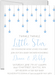 Blue Little Star Baby Shower Invitations