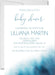 Blue Watercolor Baby Shower Invitations