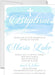 Blue Watercolor Baptism Invitations