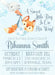 Blue Woodland Fox Baby Shower Invitations