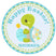Blue easter turtle sticker favor label