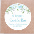 Blue floral Spanish baptism sticker